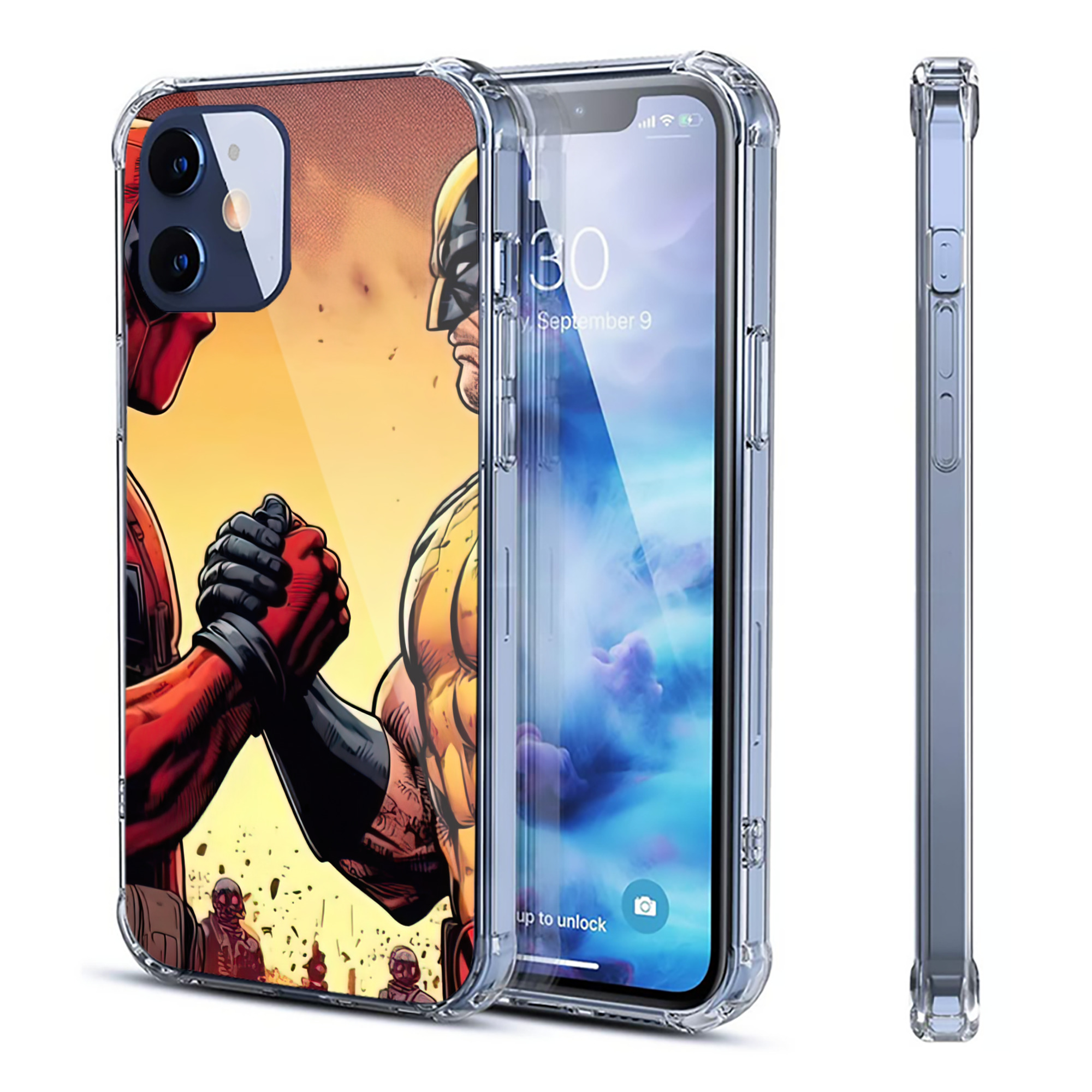 （画像用） Deadpool デッドプール 【iPhone 12シリーズ対応】透明スマホケース（クリアソフトケース）